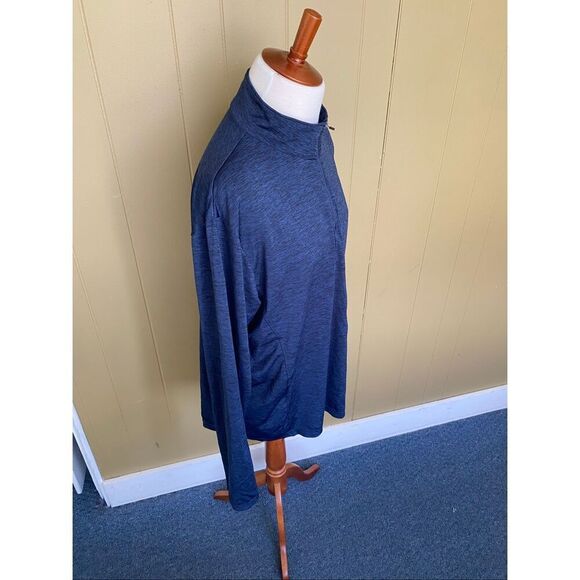 Reebok men 2XL dri fit quarter zip Longsleeve pullover navy blue - Picture 5 of 10